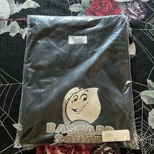 NWT VINTAGE BASTARD SQUAD SALUTE BLACK/GRAY COTTON TEE SHIRT SZ MENS LARGE RARE